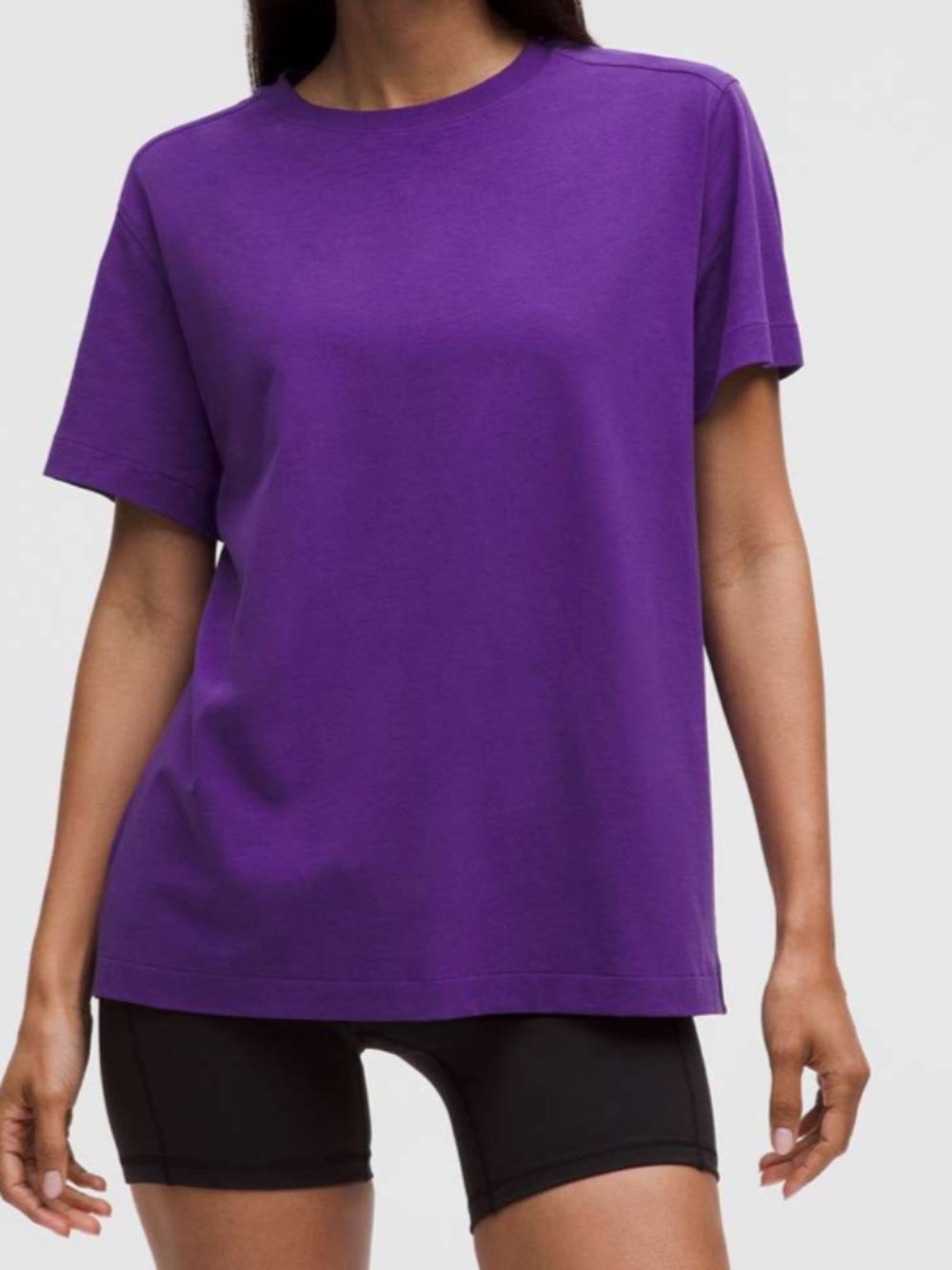 NWT Lululemon All Yours Organic Cotton Crewneck T-Shirt College Purple Size XS